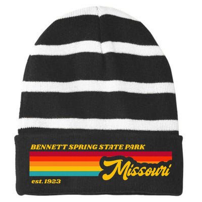 Missouri Bennett Spring State Park Striped Beanie with Solid Band