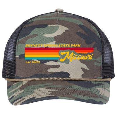 Missouri Bennett Spring State Park Retro Rope Trucker Hat Cap