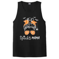 Messy Bun Spooky Mama Mom Funny Halloween Costume Skull PosiCharge Competitor Tank