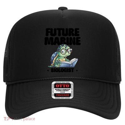 Marine Biologist Science Ocean Life Love Funny Design Gift High Crown Mesh Back Trucker Hat