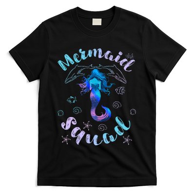 Mermaid Birthday Squad Party Matching T-Shirt