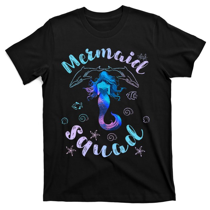 Mermaid Birthday Squad Party Matching T-Shirt