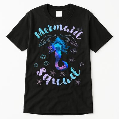 Mermaid Birthday Squad Party Matching Tall T-Shirt