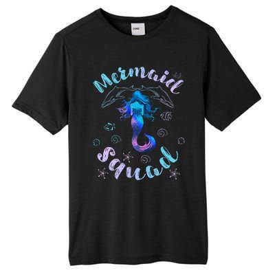 Mermaid Birthday Squad Party Matching Tall Fusion ChromaSoft Performance T-Shirt