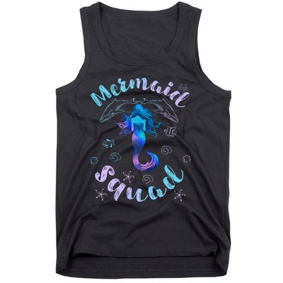 Mermaid Birthday Squad Party Matching Tank Top