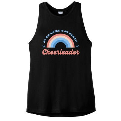 My Big Sister Is My Biggest Cheerleader Ladies PosiCharge Tri-Blend Wicking Tank