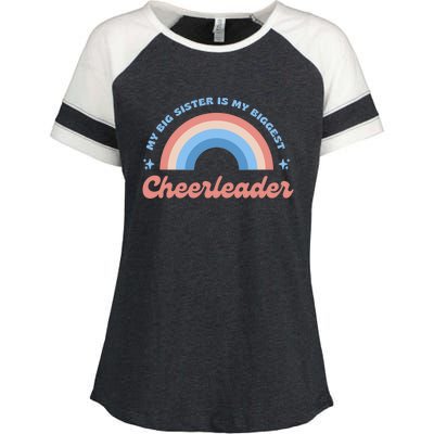 My Big Sister Is My Biggest Cheerleader Enza Ladies Jersey Colorblock Tee