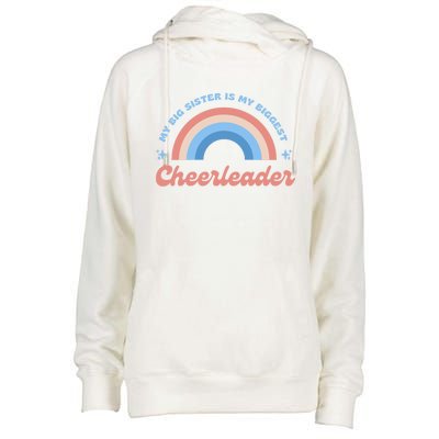 My Big Sister Is My Biggest Cheerleader Womens Funnel Neck Pullover Hood