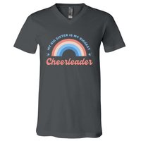 My Big Sister Is My Biggest Cheerleader V-Neck T-Shirt