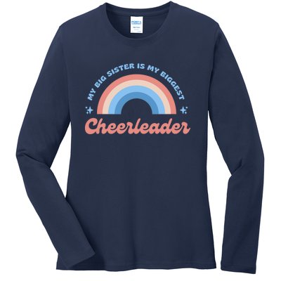 My Big Sister Is My Biggest Cheerleader Ladies Long Sleeve Shirt