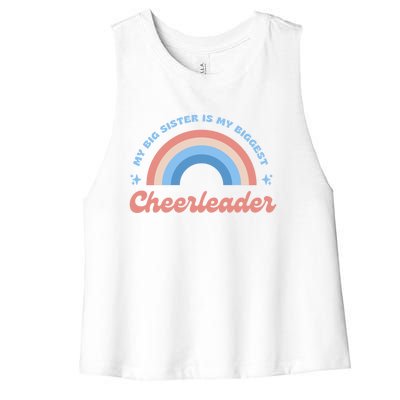 My Big Sister Is My Biggest Cheerleader Women's Racerback Cropped Tank