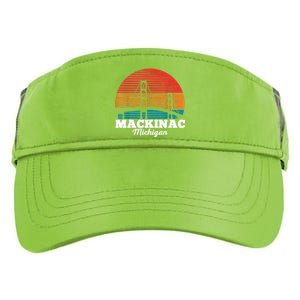 Mackinac Bridge Souvenir Mackinaw Island Retro Michigan Adult Drive Performance Visor