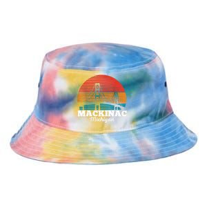 Mackinac Bridge Souvenir Mackinaw Island Retro Michigan Tie Dye Newport Bucket Hat