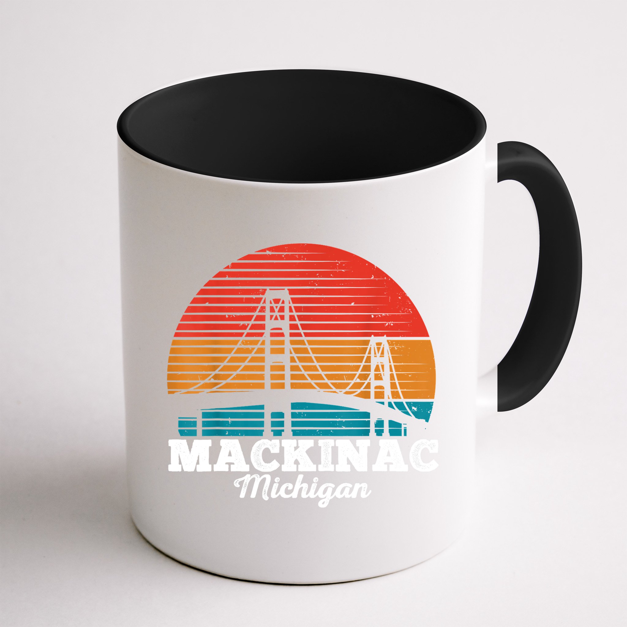Mackinac Bridge Souvenir Mackinaw Island Retro Michigan Mug