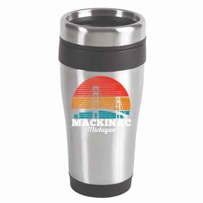 Mackinac Bridge Souvenir Mackinaw Island Retro Michigan 16oz Travel Tumbler