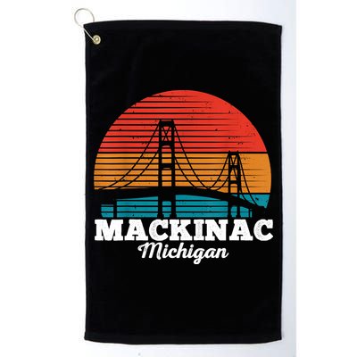 Mackinac Bridge Souvenir Mackinaw Island Retro Michigan Golf Towel