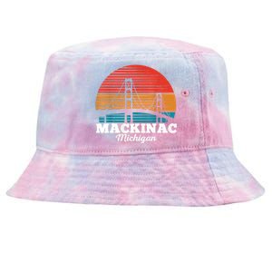 Mackinac Bridge Souvenir Mackinaw Island Retro Michigan Tie-Dyed Bucket Hat