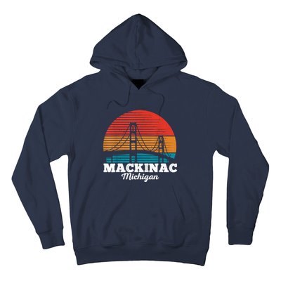 Mackinac Bridge Souvenir Mackinaw Island Retro Michigan Hoodie