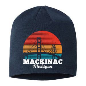 Mackinac Bridge Souvenir Mackinaw Island Retro Michigan Sustainable Beanie