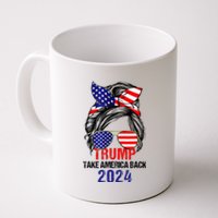 Messy Bun Support Trump 2024 Flag Take America Coffee Mug