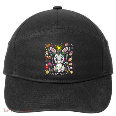 Mi Burrito Sabanero Mexican Christmas Donkey Spanish Xmas 7-Panel Snapback Hat