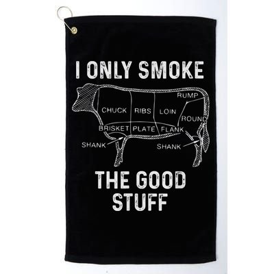 Mens BBQ Smoker For Men I Only Smoke The Good Stuff Golf Towel