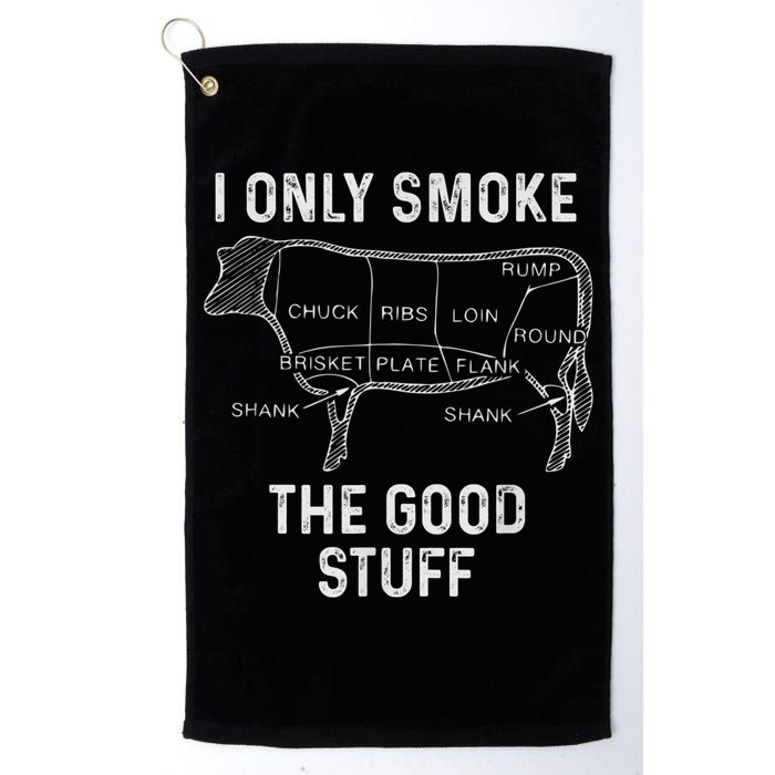 Mens BBQ Smoker For Men I Only Smoke The Good Stuff Golf Towel