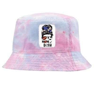 Messy Bun Soccer Mom Football Mom Of Both Mothers Day Tie-Dyed Bucket Hat