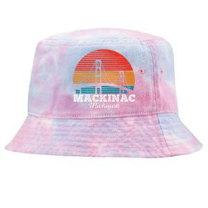 Mackinac Bridge Souvenir Mackinaw Island Retro Michigan Tie-Dyed Bucket Hat