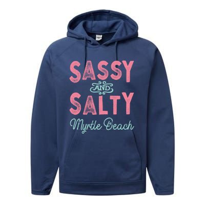 Myrtle Beach Sc Gift Performance Fleece Hoodie