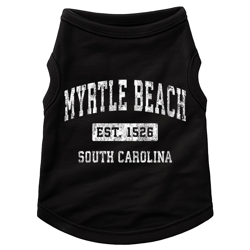 Myrtle Beach South Carolina Sc Vintage Established Sports Gift Doggie Tank