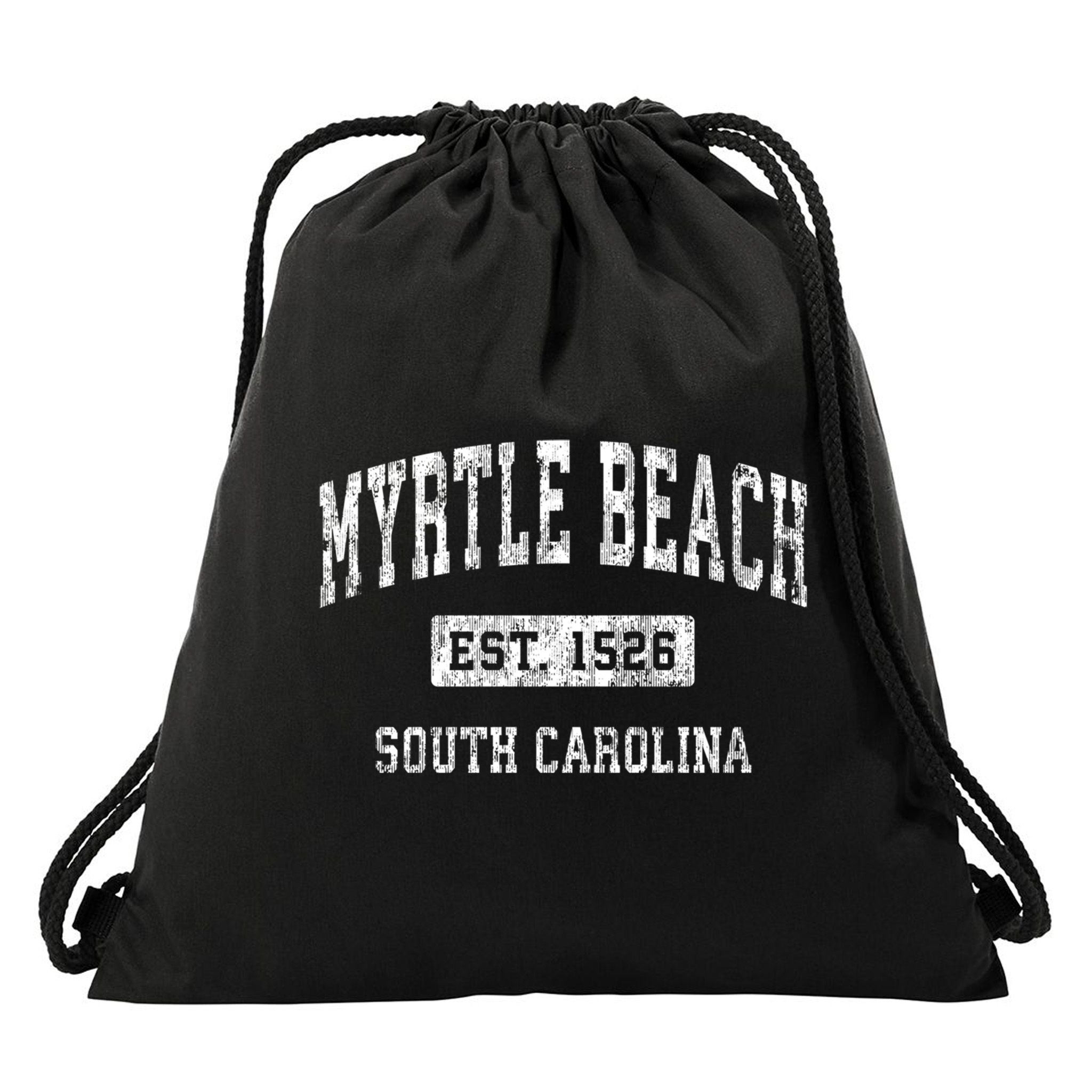 Myrtle Beach South Carolina Sc Vintage Established Sports Gift Drawstring Bag