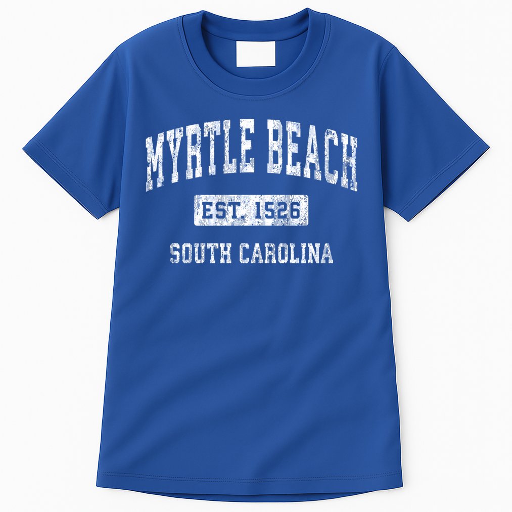 Myrtle Beach South Carolina Sc Vintage Established Sports Gift Tall T-Shirt