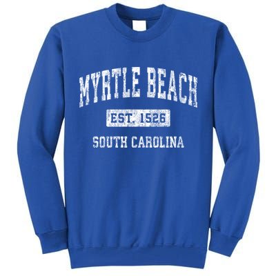 Myrtle Beach South Carolina Sc Vintage Established Sports Gift Tall Sweatshirt