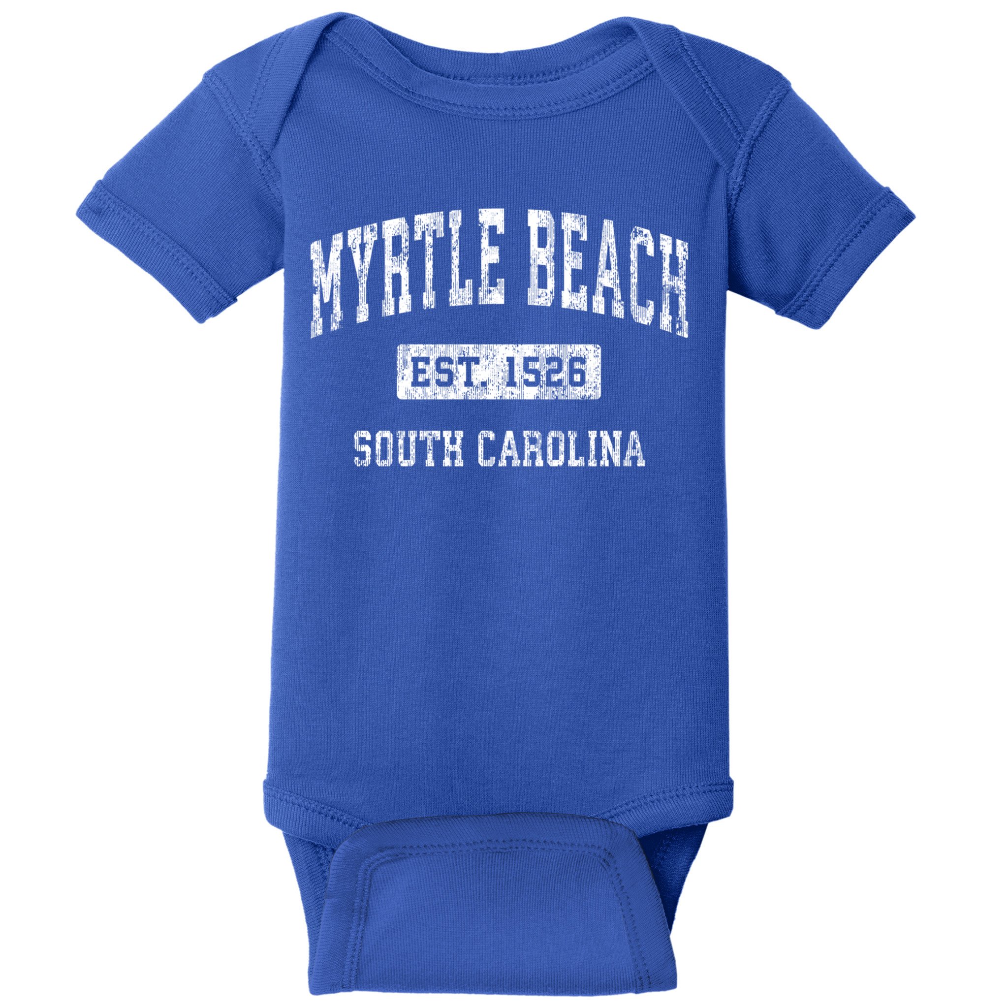 Myrtle Beach South Carolina Sc Vintage Established Sports Gift Baby Bodysuit