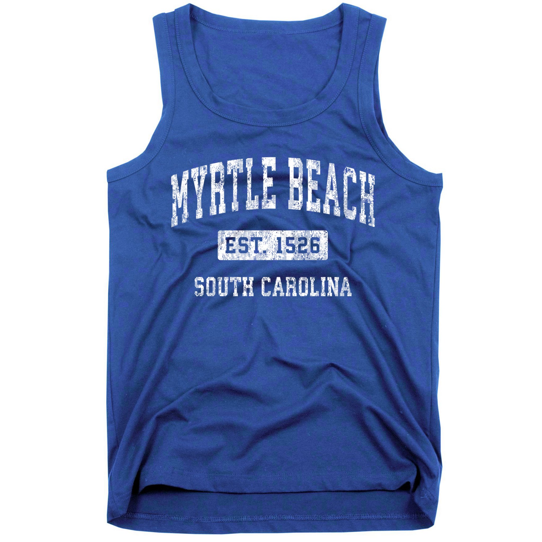Myrtle Beach South Carolina Sc Vintage Established Sports Gift Tank Top