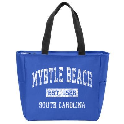 Myrtle Beach South Carolina Sc Vintage Established Sports Gift Zip Tote Bag