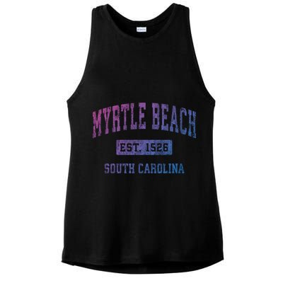 Myrtle Beach South Carolina Sc Vintage Established Sports Gift Ladies PosiCharge Tri-Blend Wicking Tank