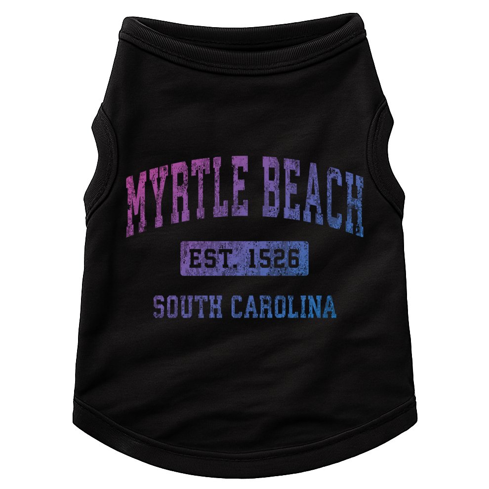 Myrtle Beach South Carolina Sc Vintage Established Sports Gift Doggie Tank