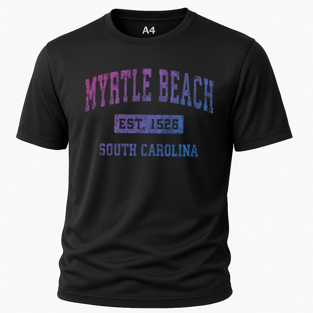 Myrtle Beach South Carolina Sc Vintage Established Sports Gift Performance Shirt