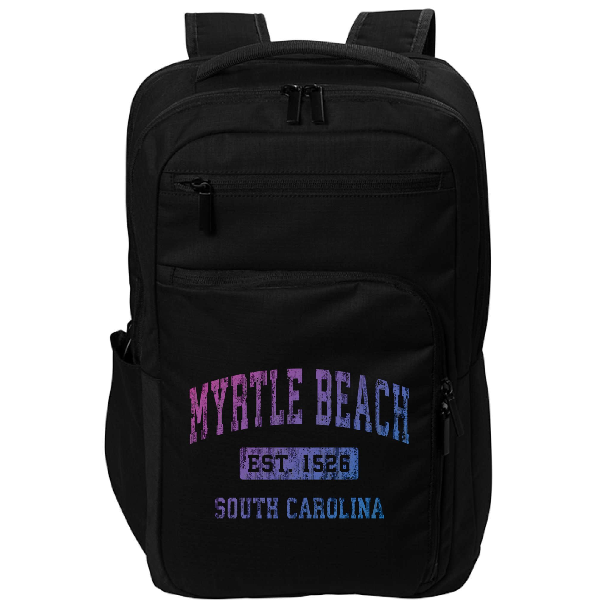Myrtle Beach South Carolina Sc Vintage Established Sports Gift Impact Tech Backpack