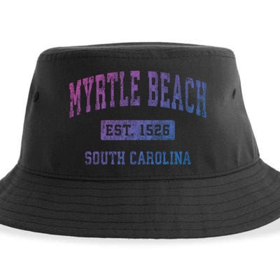 Myrtle Beach South Carolina Sc Vintage Established Sports Gift Sustainable Bucket Hat