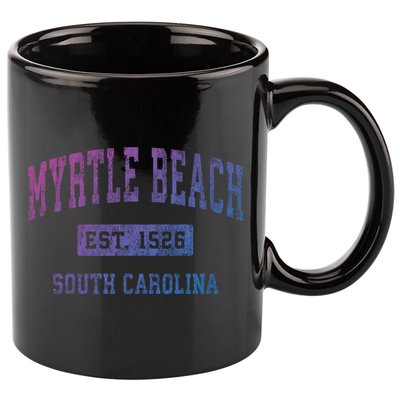 Myrtle Beach South Carolina Sc Vintage Established Sports Gift 11oz C Handle Ceramic Mug