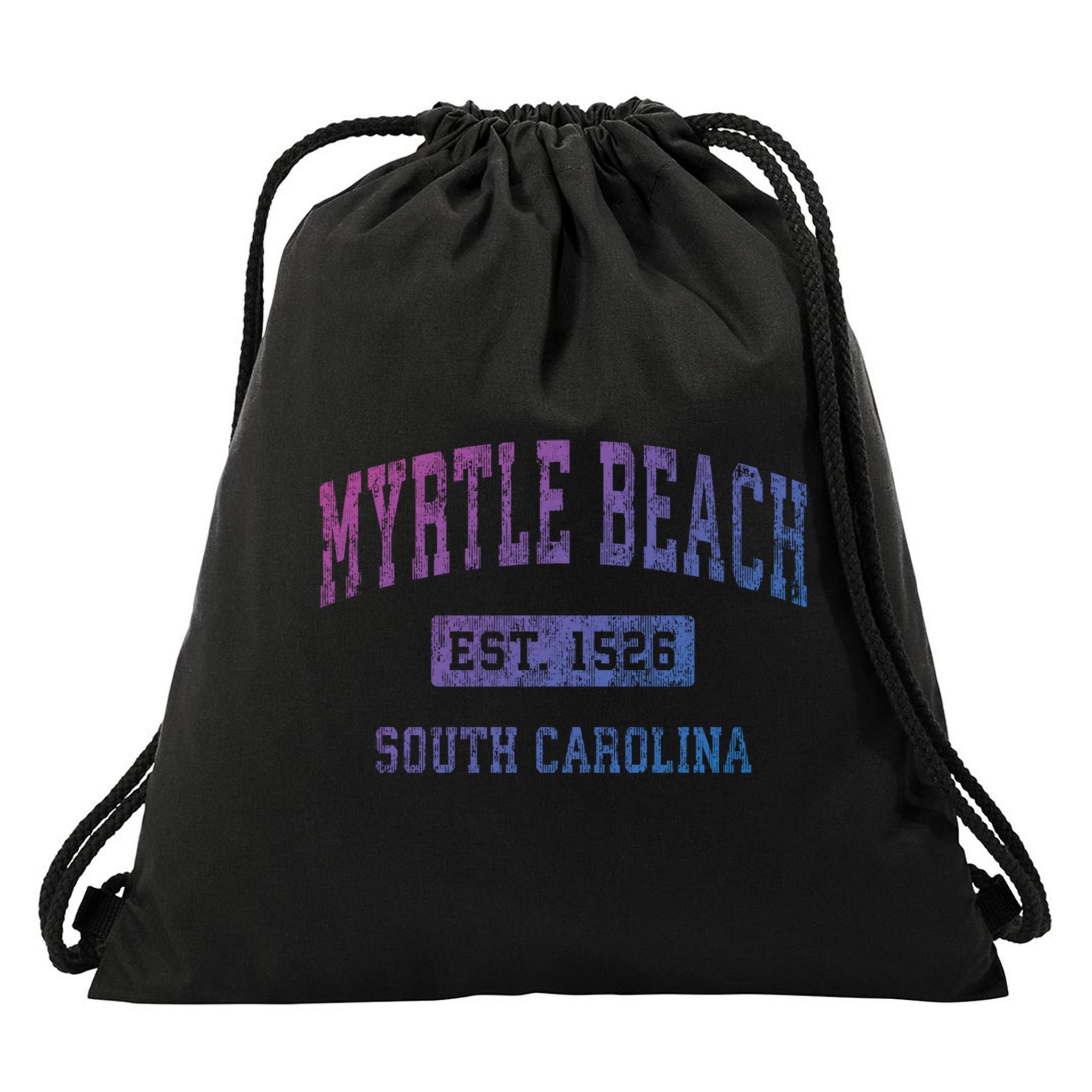 Myrtle Beach South Carolina Sc Vintage Established Sports Gift Drawstring Bag
