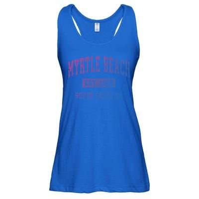 Myrtle Beach South Carolina Sc Vintage Established Sports Gift Ladies Essential Flowy Tank