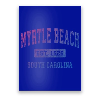 Myrtle Beach South Carolina Sc Vintage Established Sports Gift Poster