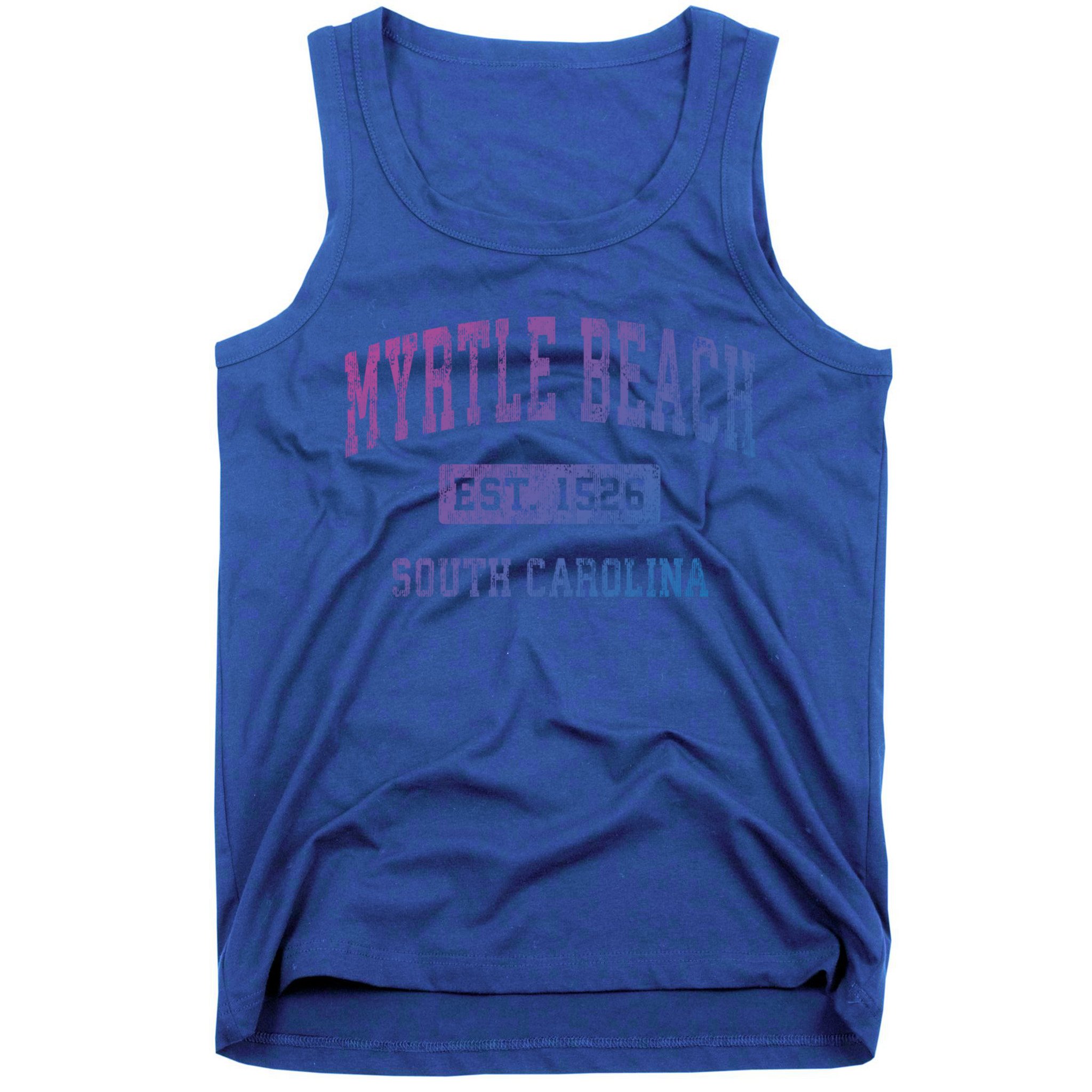 Myrtle Beach South Carolina Sc Vintage Established Sports Gift Tank Top