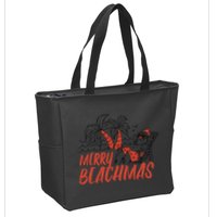 Merry Beachmas Santa Claus Vacation Zip Tote Bag