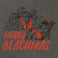 Merry Beachmas Santa Claus Vacation Cotton Canvas Backpack