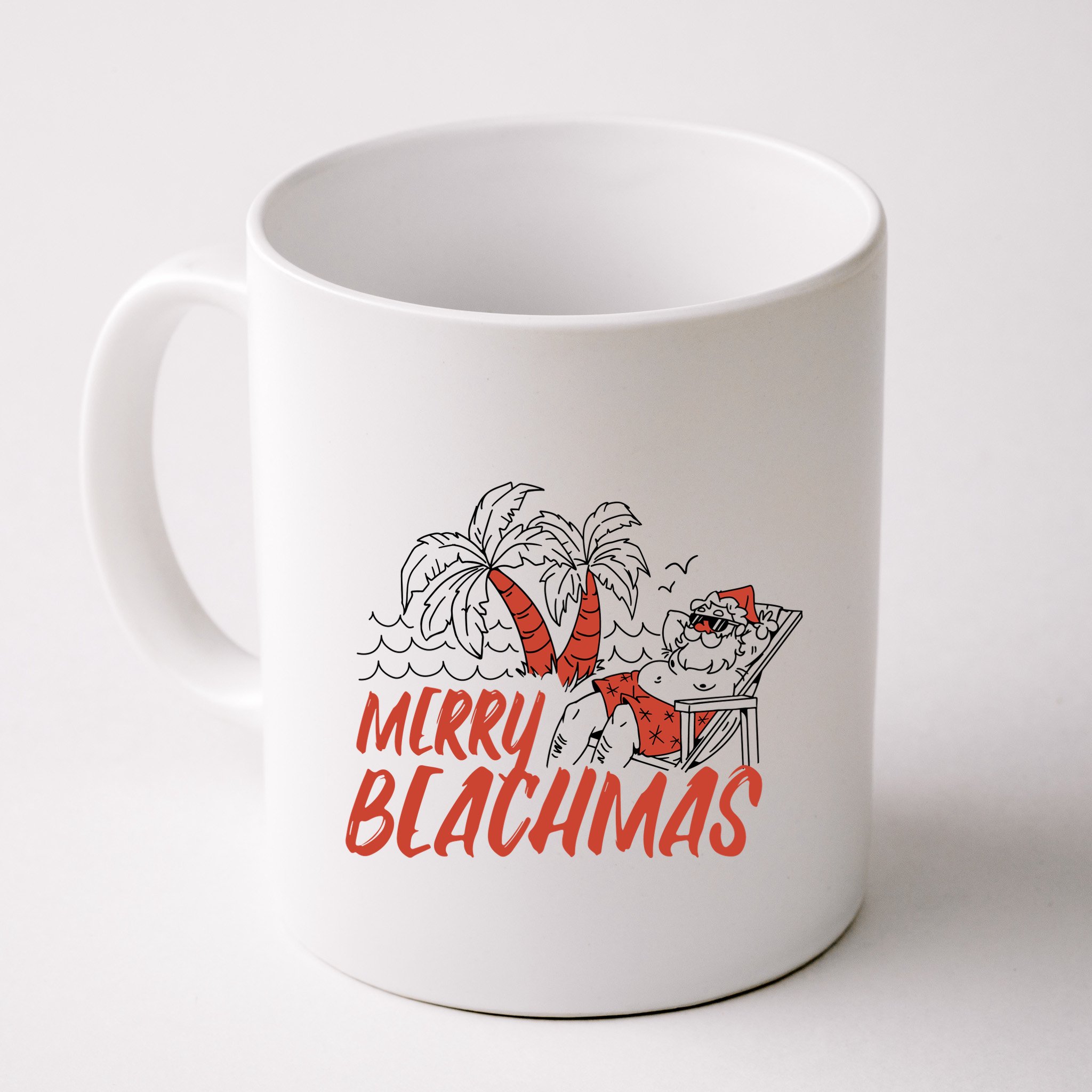 Merry Beachmas Santa Claus Vacation Mug